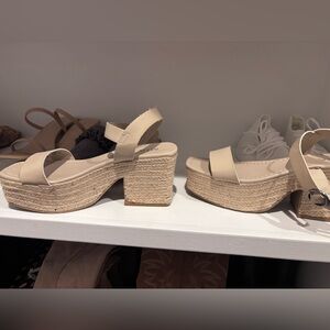 MIA Cream Espadrille Platform Sandals